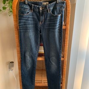 Dark wash skinny jeans